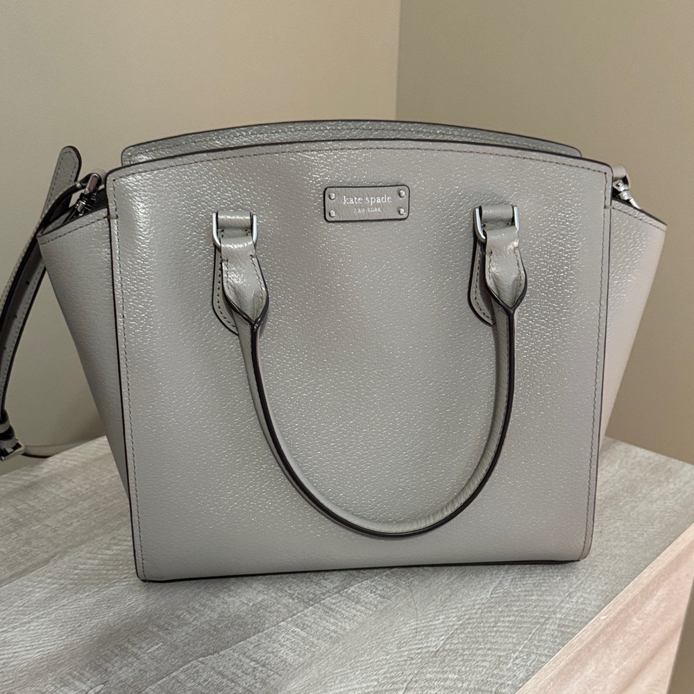 Kate Spade Silver Satchel Bag
